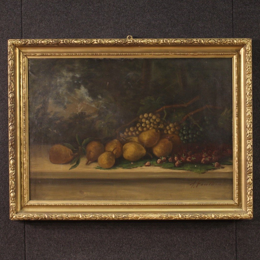 Italian Painting Signed Still Life From The 20th Century