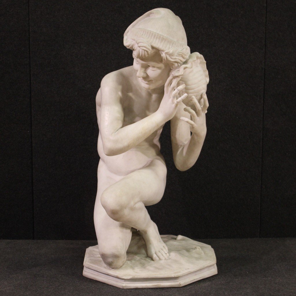 Sculpture En Marbre Du 19ème Siècle Signée Carpeaux