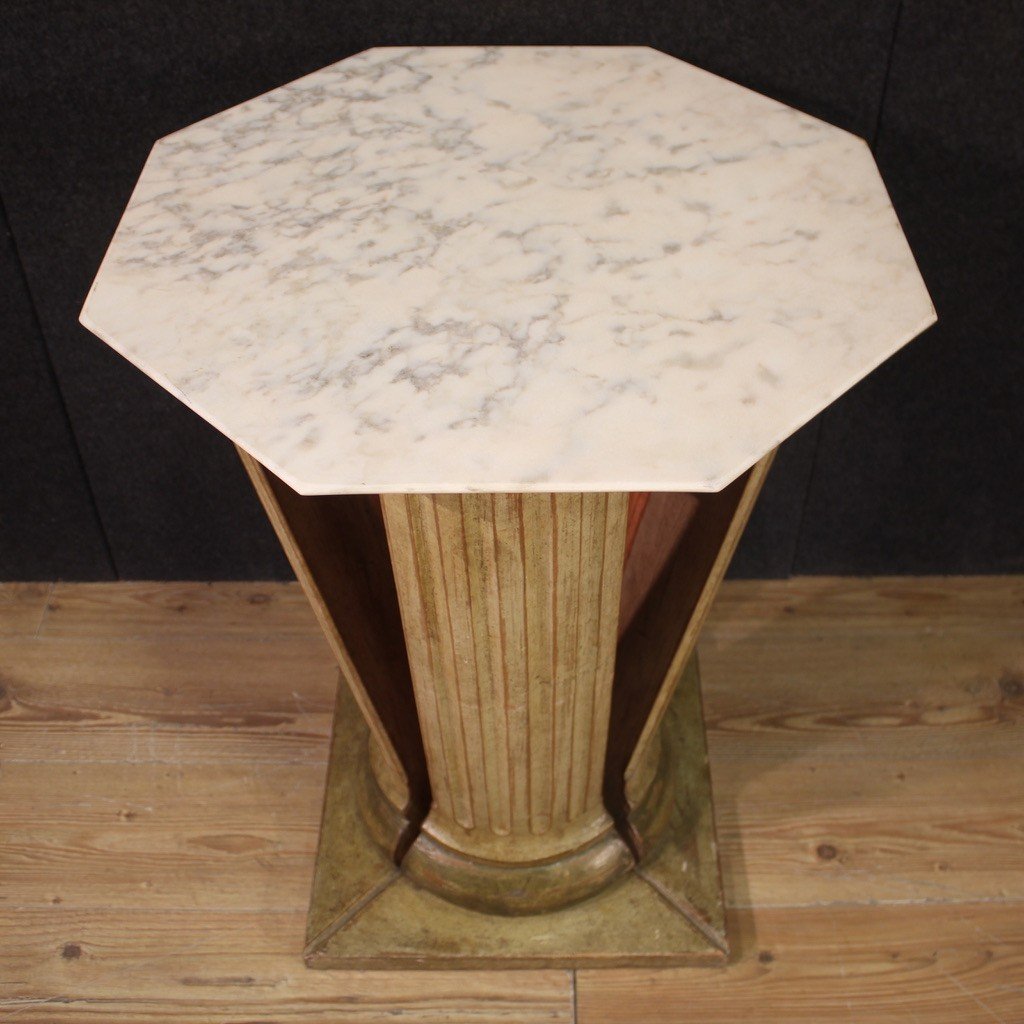 Particular Side Table With Onyx Top From The 70s-photo-4