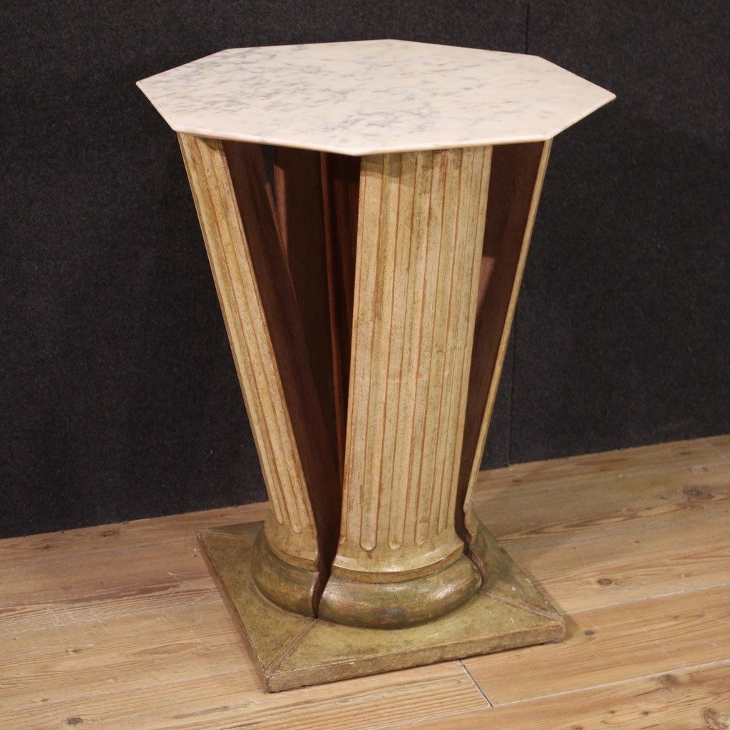 Particular Side Table With Onyx Top From The 70s