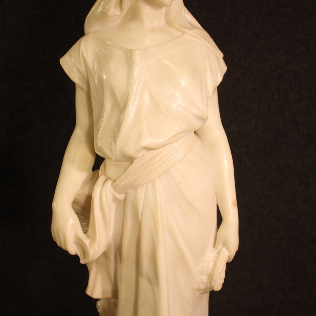 Signed Art Nouveau Alabaster Sculpture From The 19th Century-photo-7