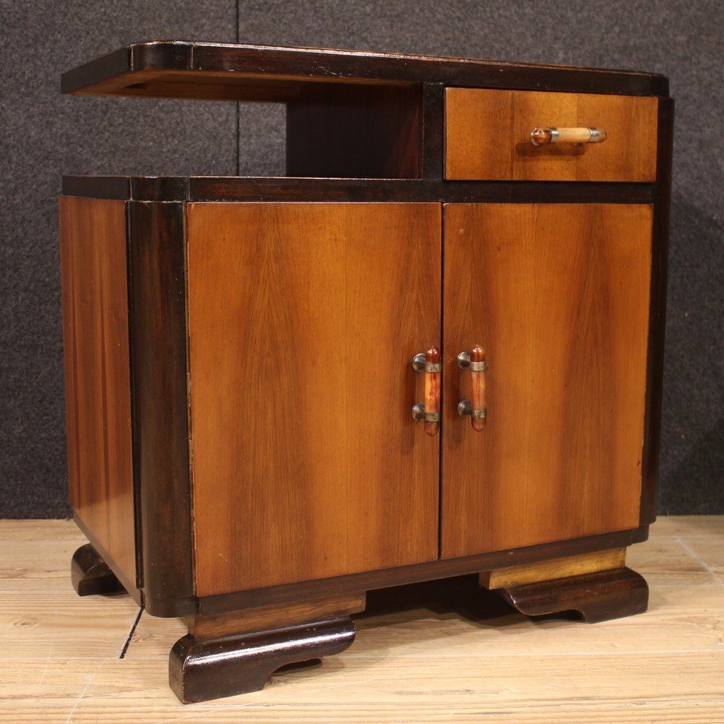 Pair Of Italian Deco Style Bedside Tables From The 20th Century-photo-1