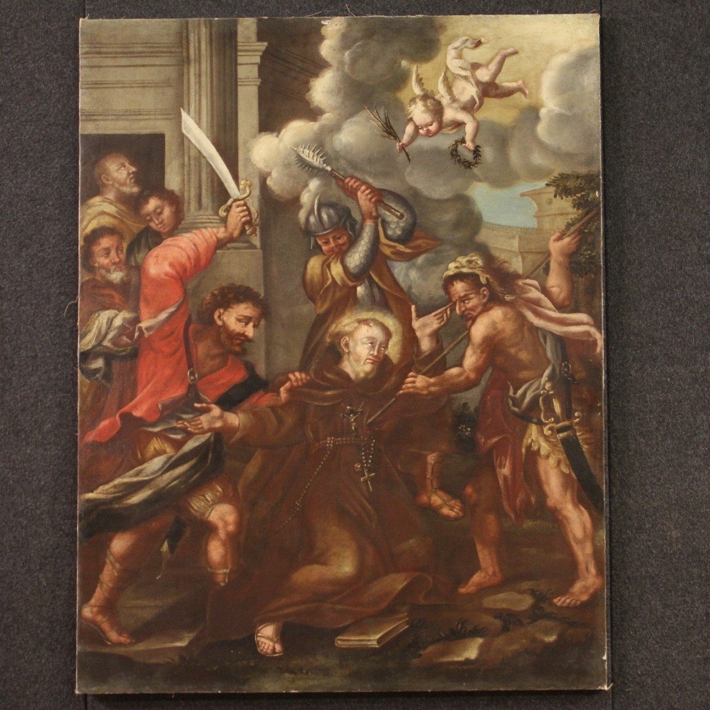 Tableau Religieux Du 18ème Siècle, Martyre De Saint Fidèle-photo-2