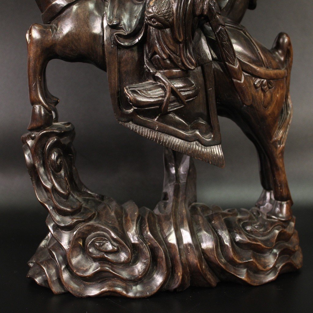 Oriental Wooden Sculpture From The First Half Of The 20th Century-photo-2