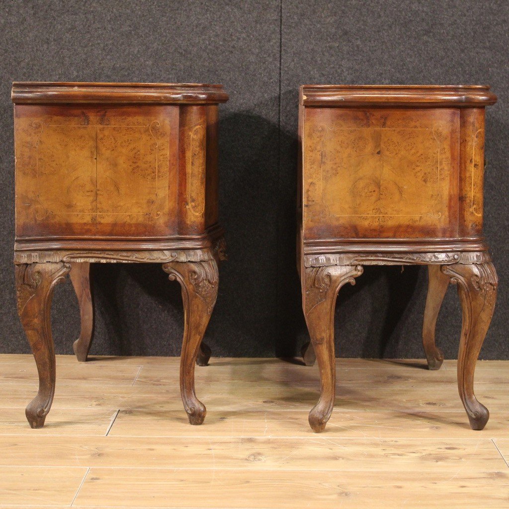 Pair Of Italian Bedside Tables In Wood From The 50s-photo-1