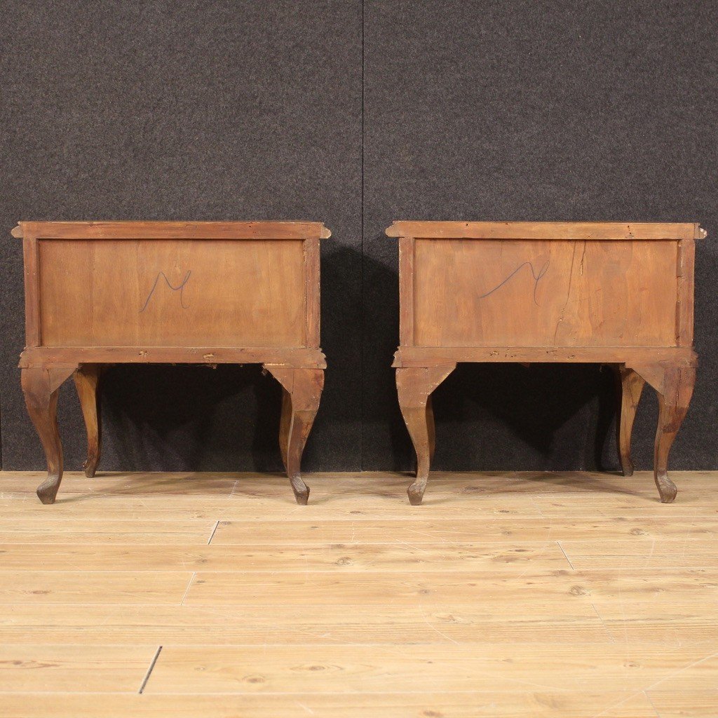 Pair Of Italian Bedside Tables In Wood From The 50s-photo-2