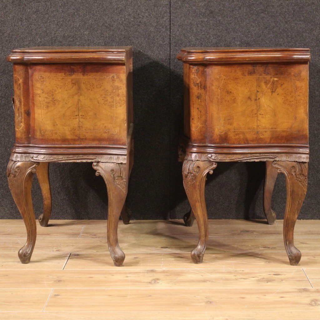 Pair Of Italian Bedside Tables In Wood From The 50s-photo-3