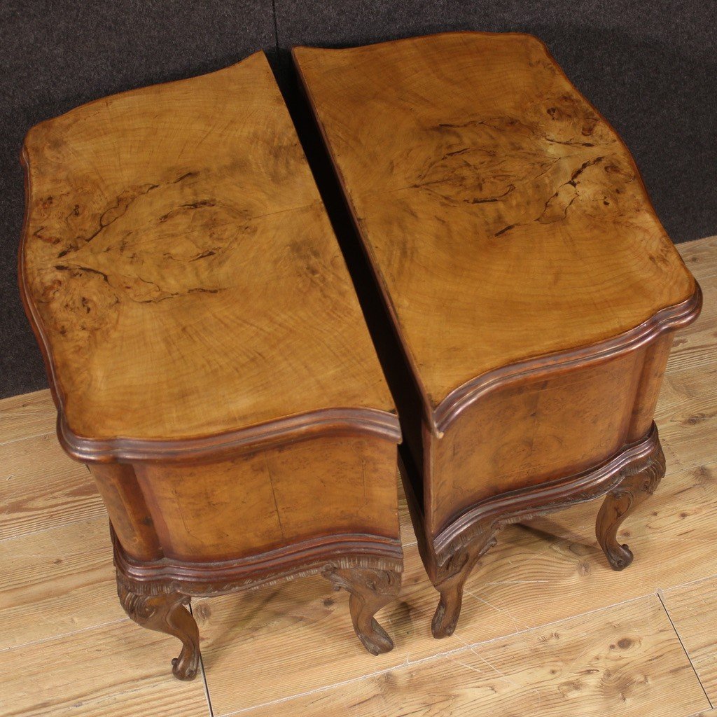 Pair Of Italian Bedside Tables In Wood From The 50s-photo-4