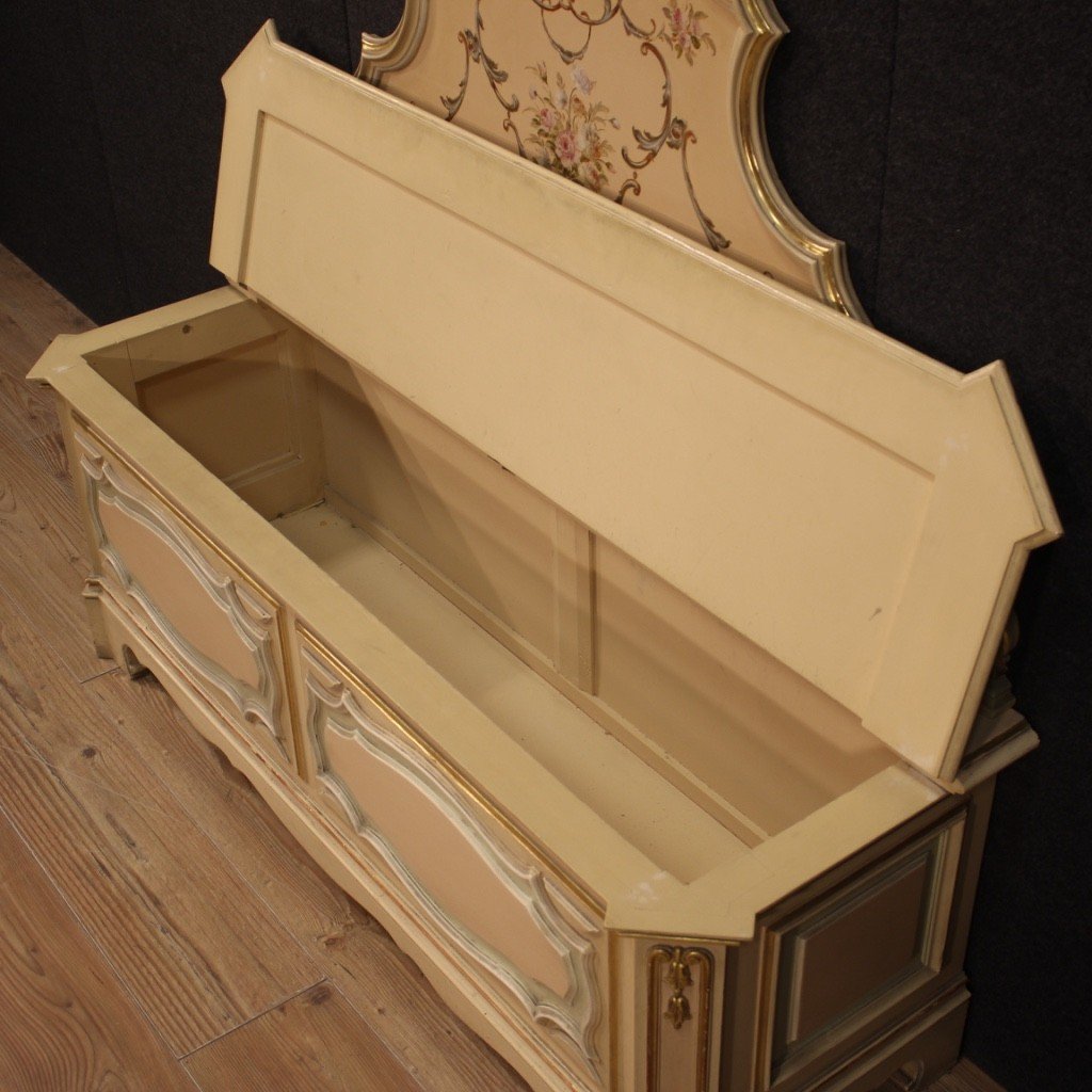 Venetian Chest In Lacquered And Painted Wood-photo-8