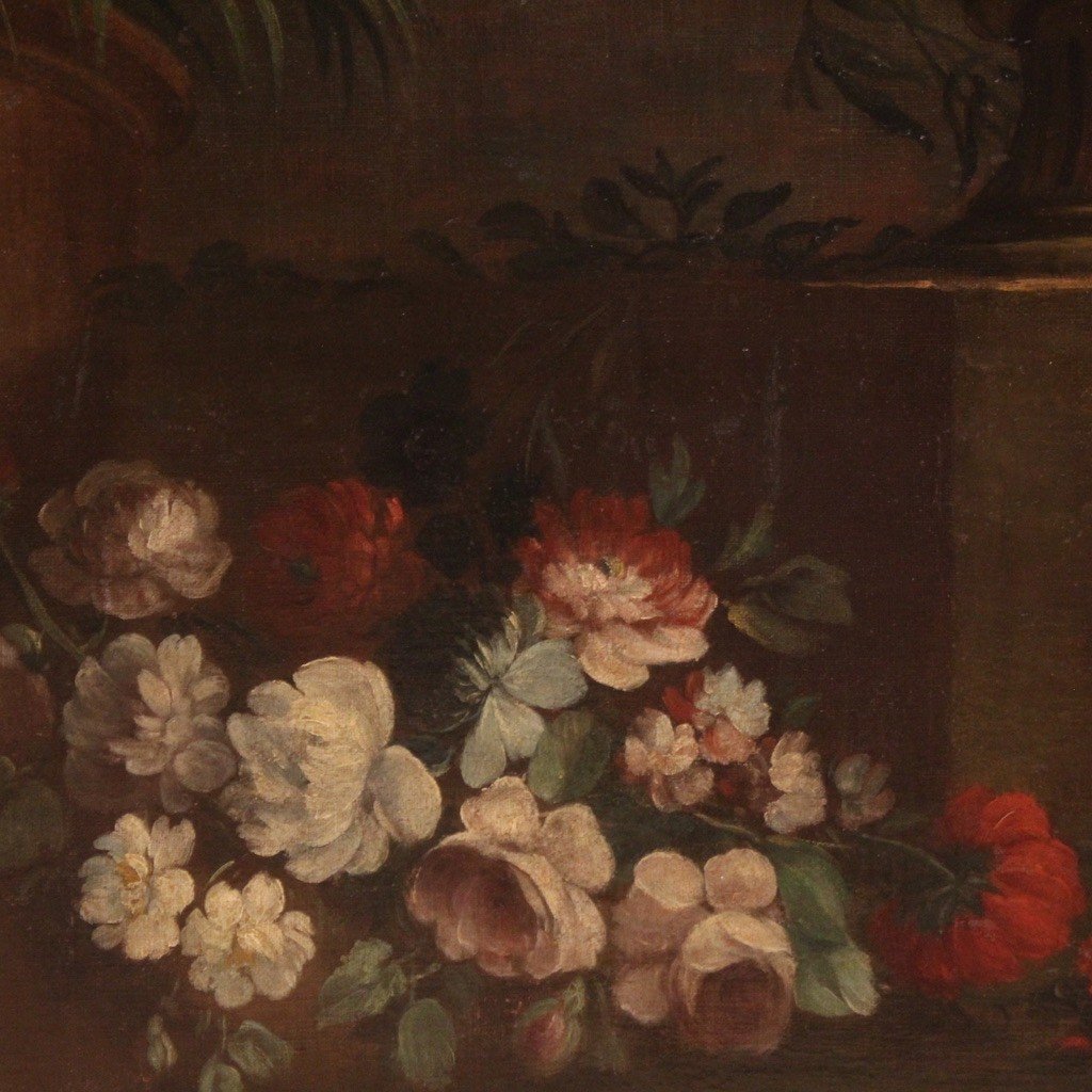 Italian Painting Still Life With Flowers From The 18th Century-photo-1