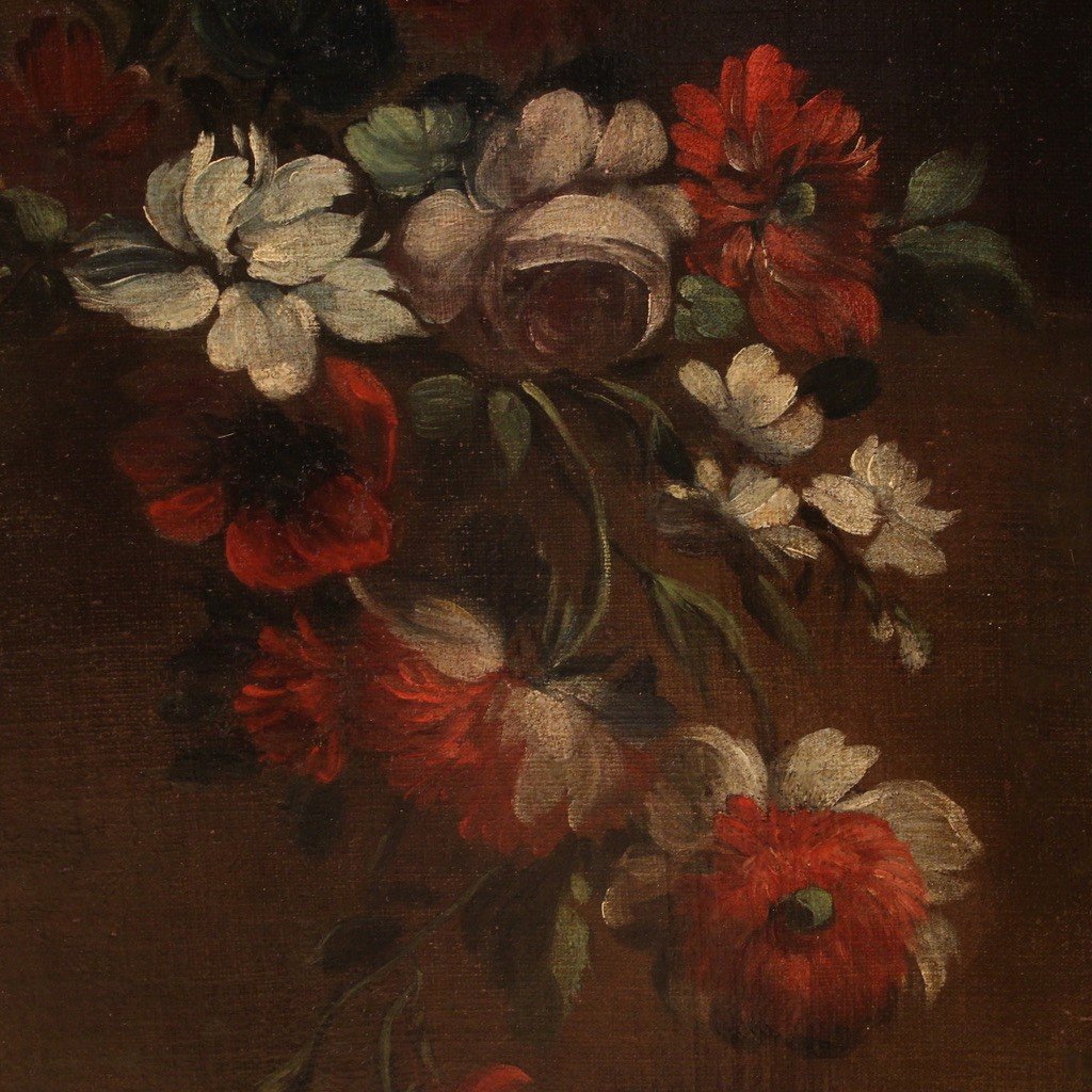 Italian Painting Still Life With Flowers From The 18th Century-photo-6