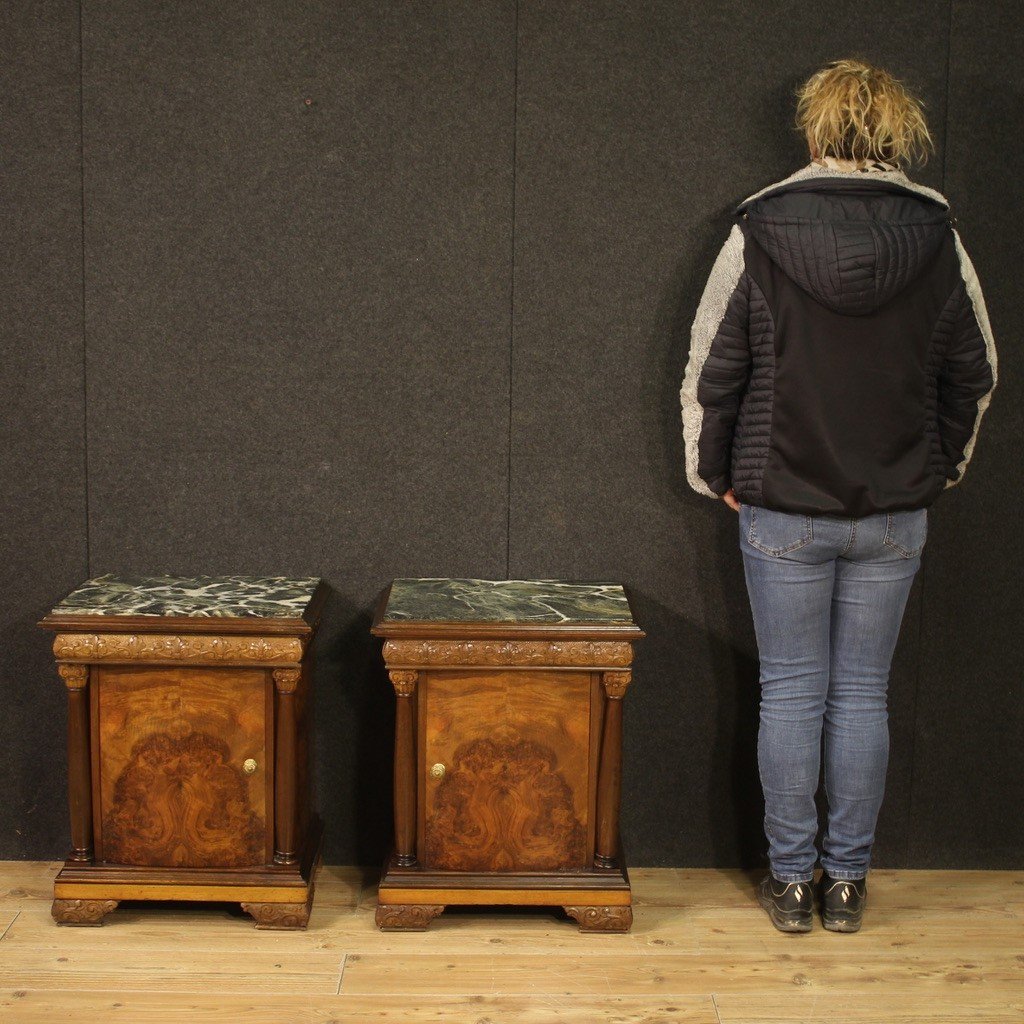 Beautiful Pair Of Italian Bedside Tables From The 60s-photo-4