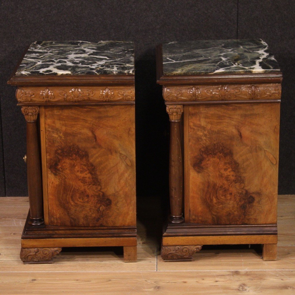 Beautiful Pair Of Italian Bedside Tables From The 60s-photo-2