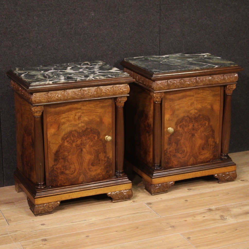 Beautiful Pair Of Italian Bedside Tables From The 60s