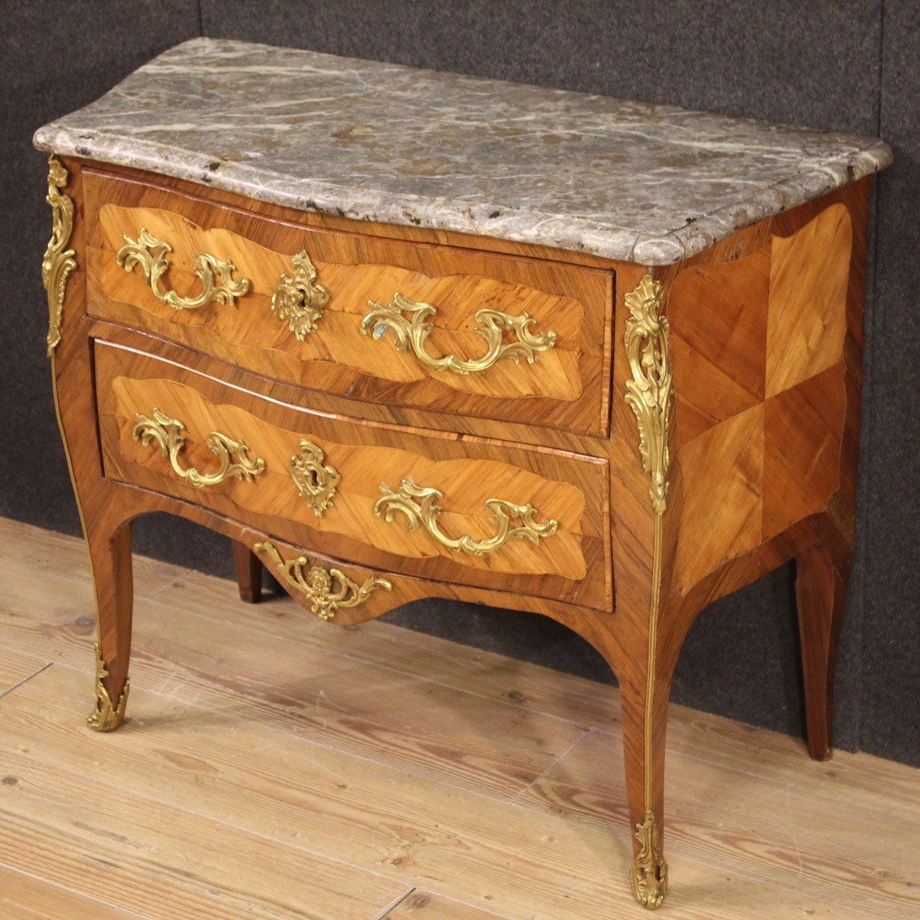 Ancienne Commode Française Louis XV Du 18ème Siècle-photo-3