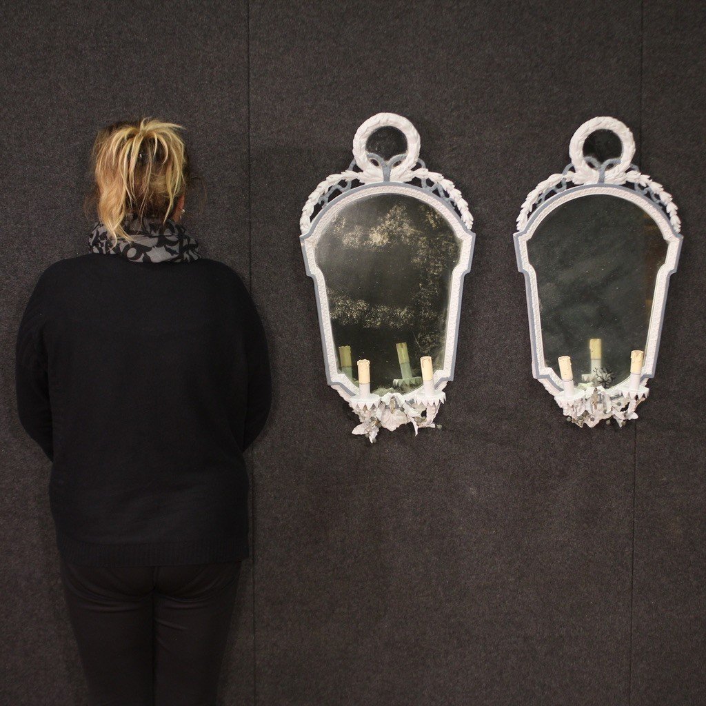 Pair Of Louis XVI Style Mirrors From The 20th Century-photo-2