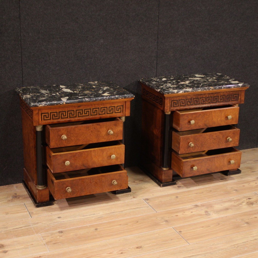 Pair Of 20th Century Empire Style Nightstands-photo-1