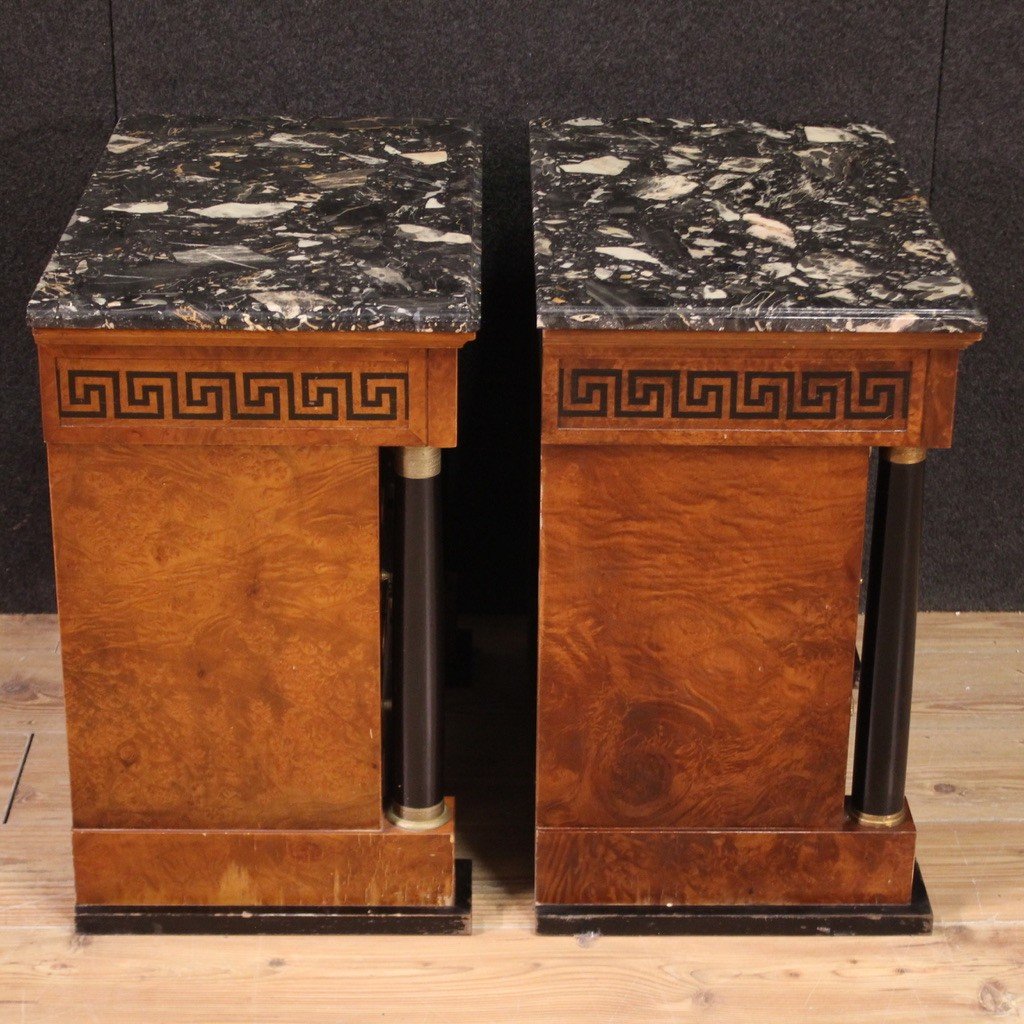 Pair Of 20th Century Empire Style Nightstands-photo-2