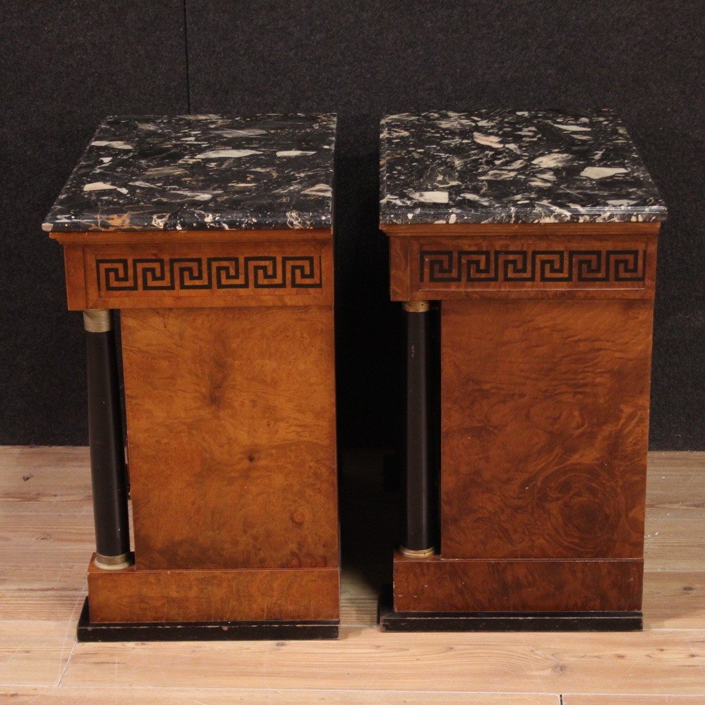 Pair Of 20th Century Empire Style Nightstands-photo-6