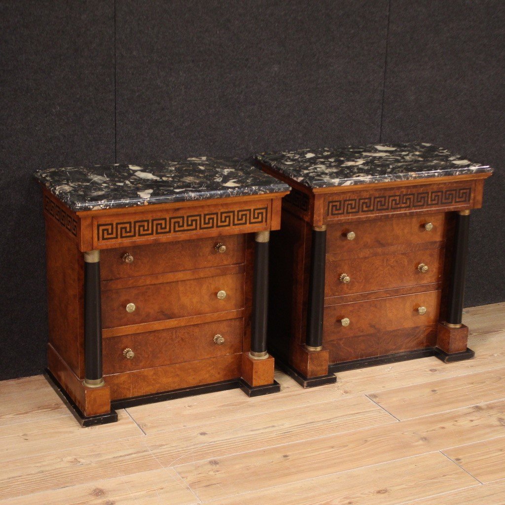 Pair Of 20th Century Empire Style Nightstands