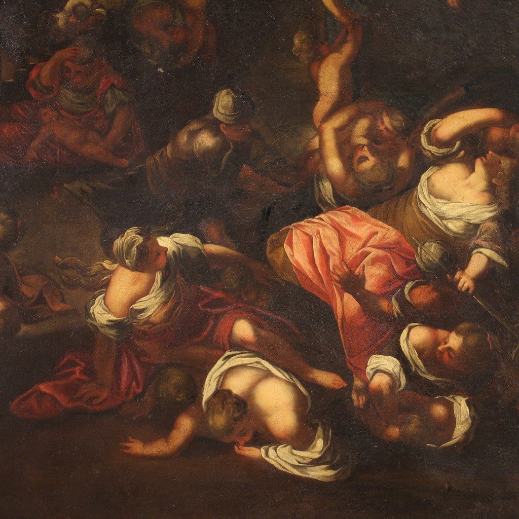 Tableau religieux du 17ème siècle, le massacre des innocents-photo-1