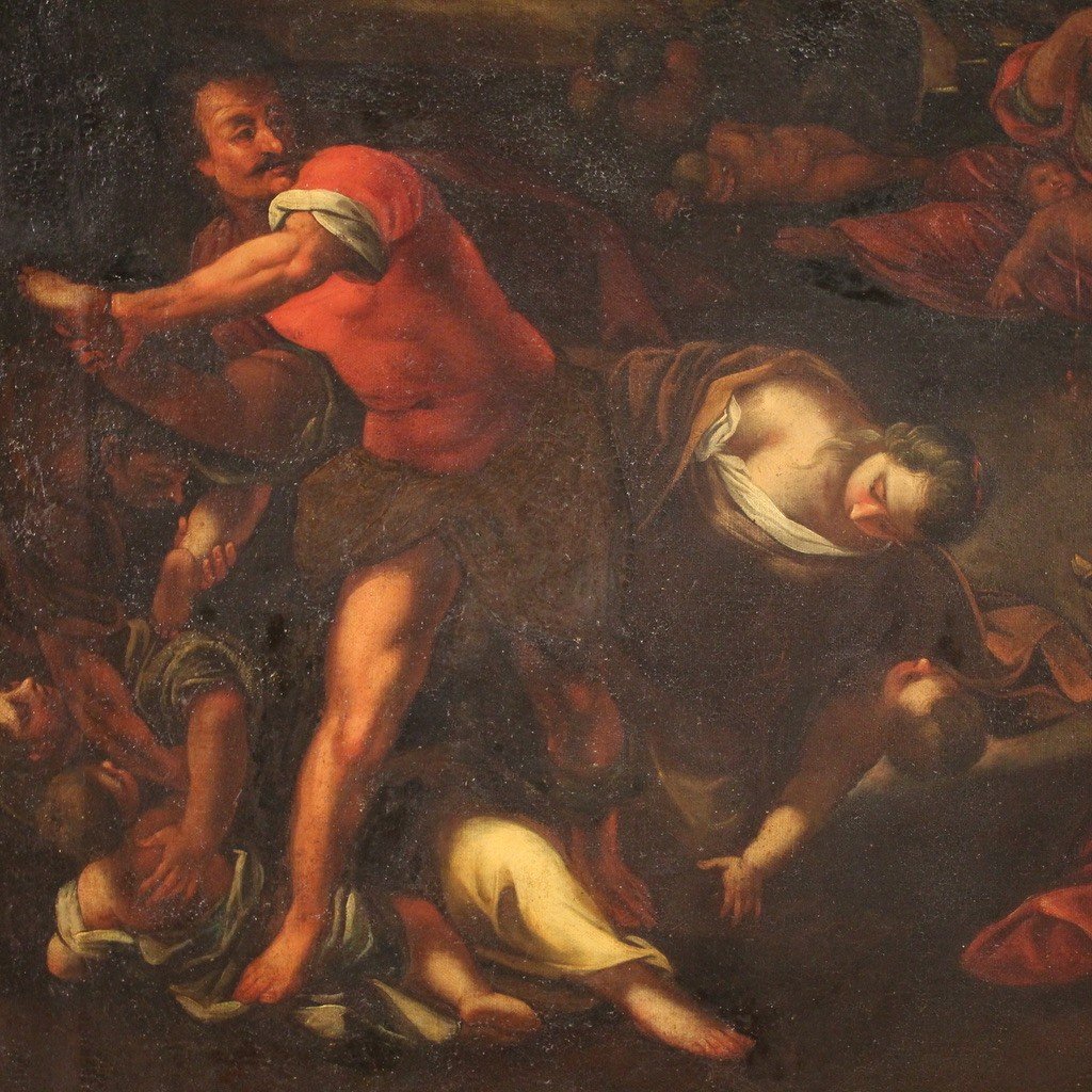 Tableau religieux du 17ème siècle, le massacre des innocents-photo-6