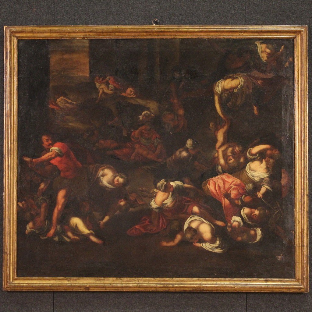 Tableau religieux du 17ème siècle, le massacre des innocents