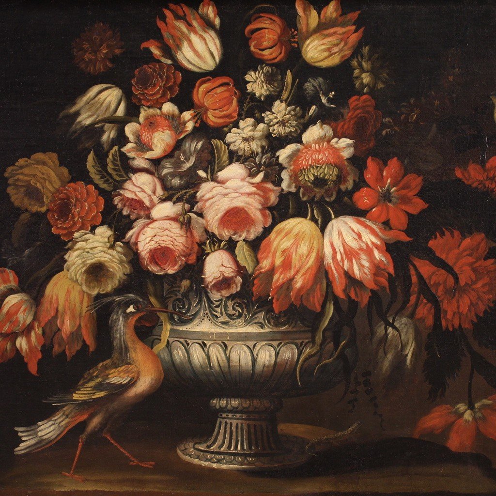 Paintings From The Lombard School Of The 17th Century, Pair Of Still Life With Vase Of Flowers-photo-7