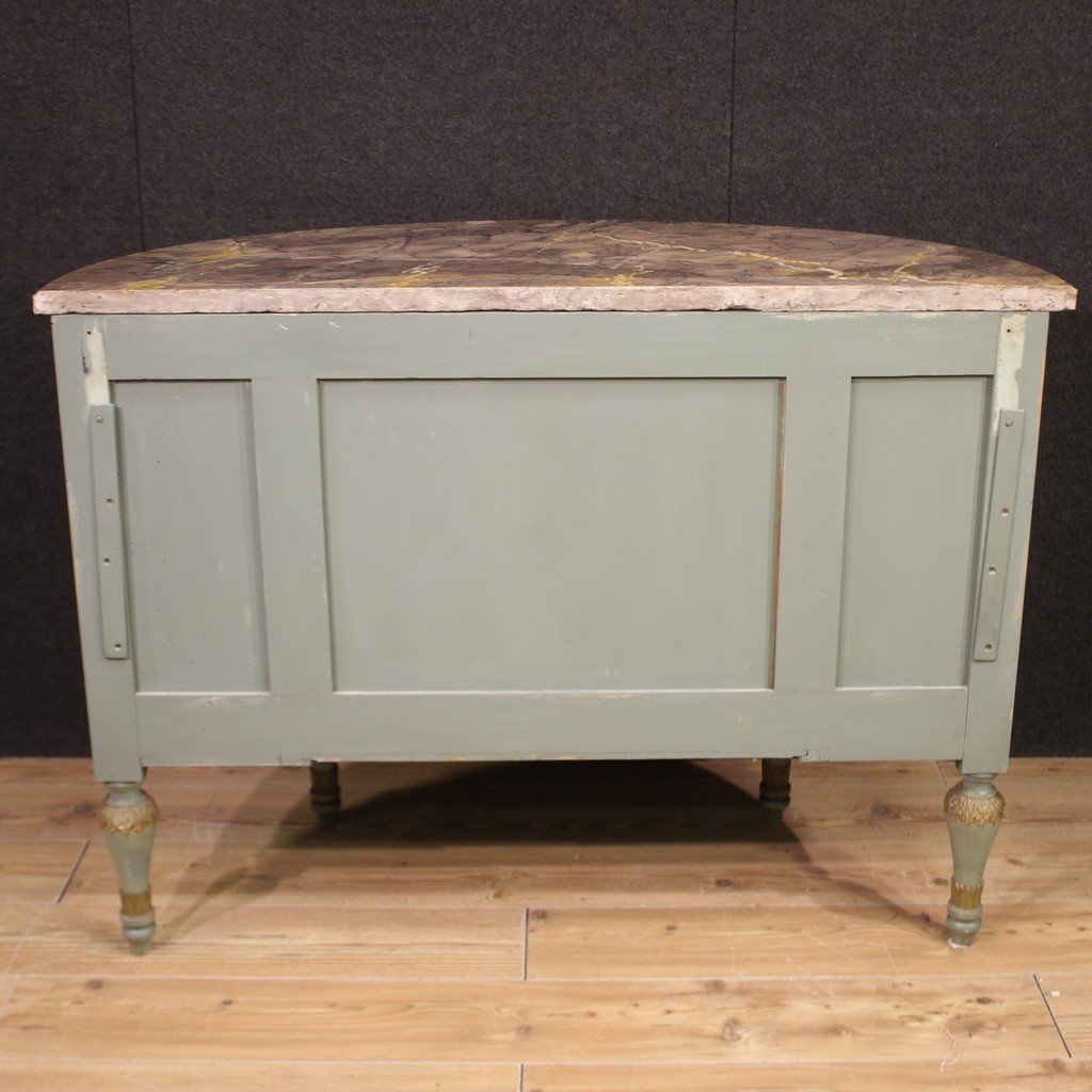 20th Century Italian Louis XVI Style Half Moon Commode-photo-7