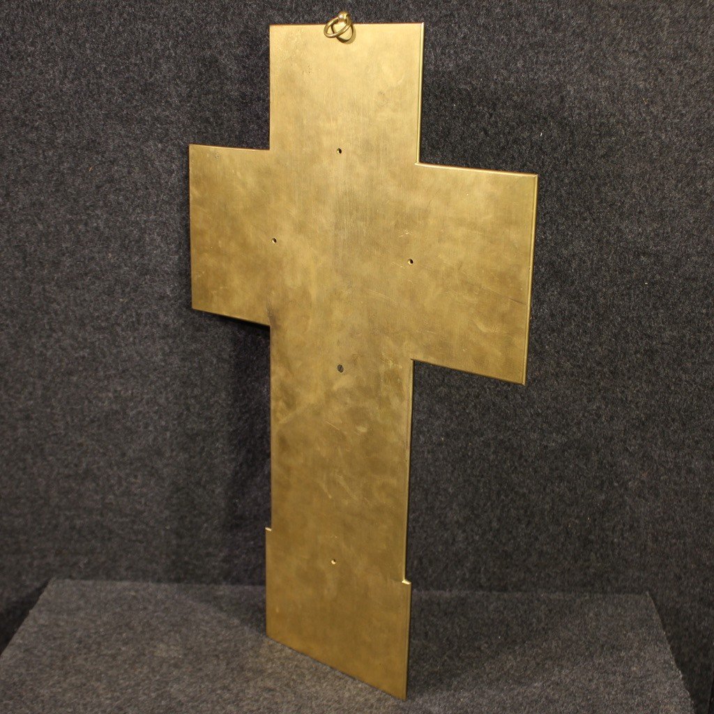 19th Century Gilded Bronze Crucifix Signed Barbedienne-photo-3