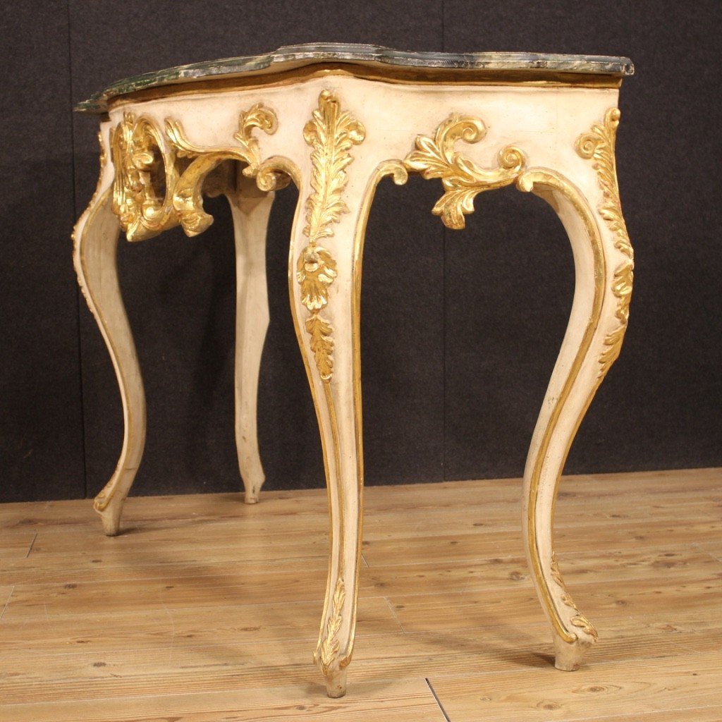 Console In Lacquered And Gilded Wood From 20th Century-photo-3