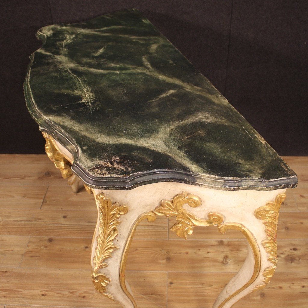 Console In Lacquered And Gilded Wood From 20th Century-photo-4