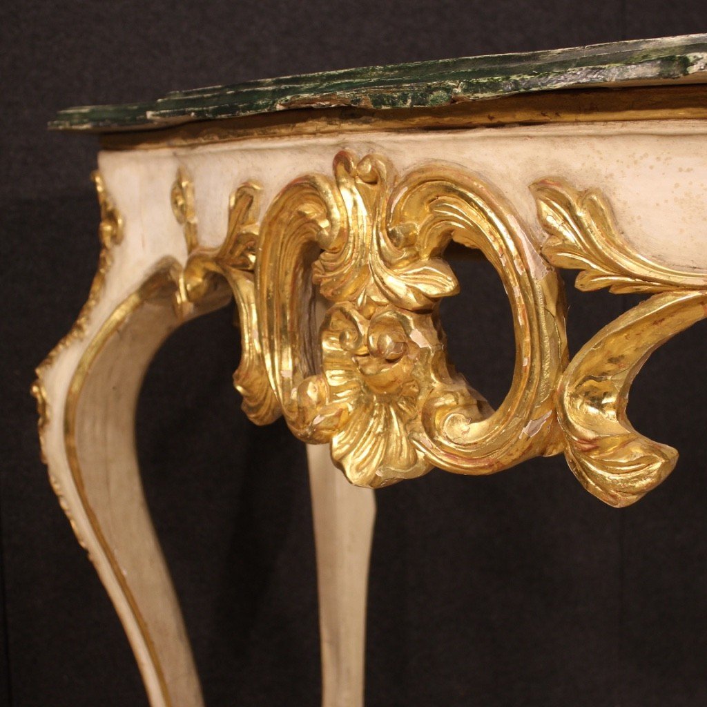 Console In Lacquered And Gilded Wood From 20th Century-photo-1