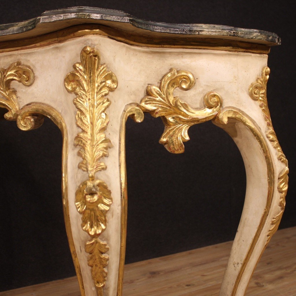 Console In Lacquered And Gilded Wood From 20th Century-photo-2