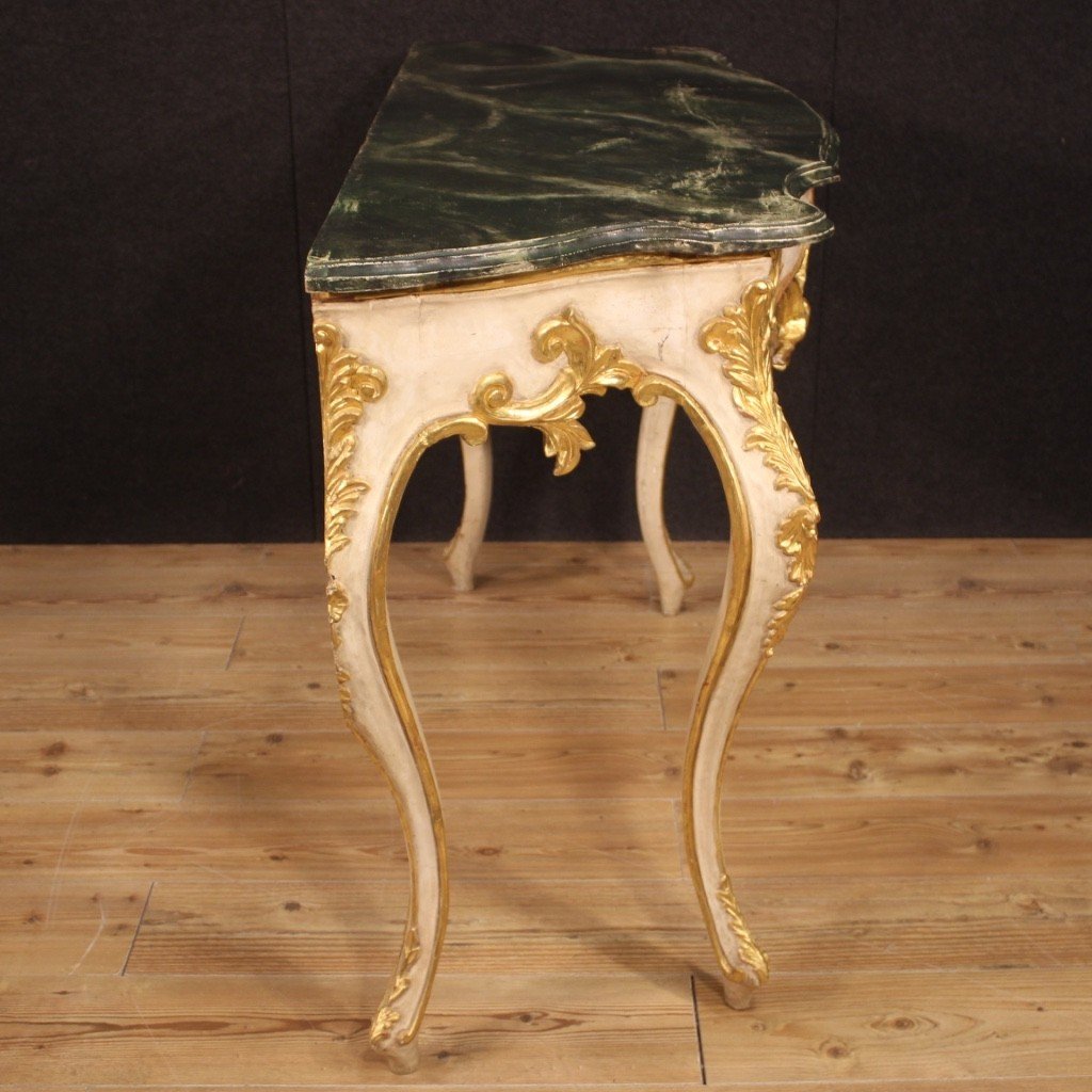 Console In Lacquered And Gilded Wood From 20th Century-photo-4