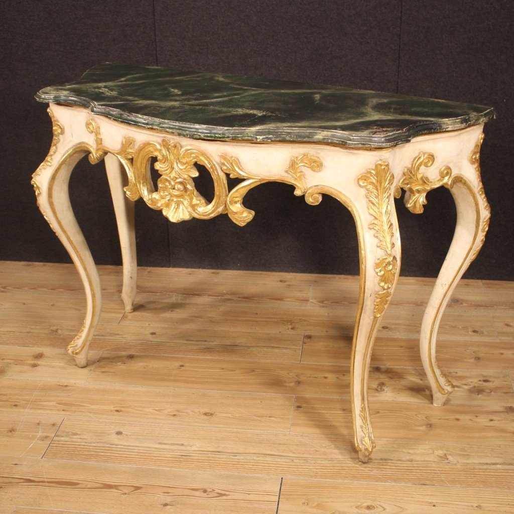 Console In Lacquered And Gilded Wood From 20th Century-photo-7