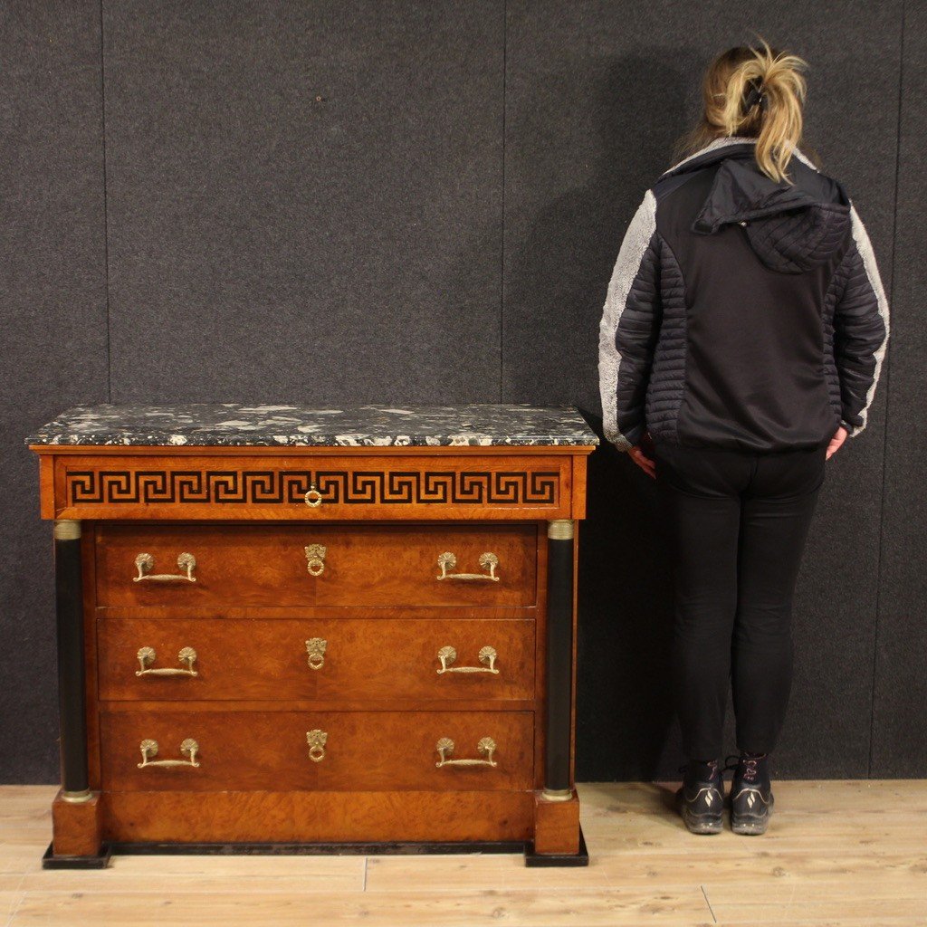 Elegant 20th Century Empire Style Chest Of Drawers-photo-2