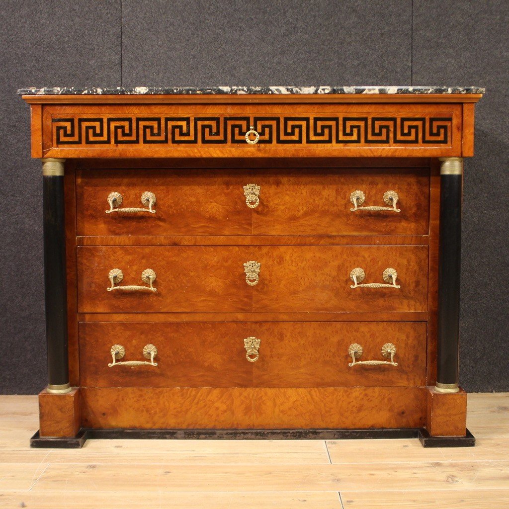 Elegant 20th Century Empire Style Chest Of Drawers-photo-1