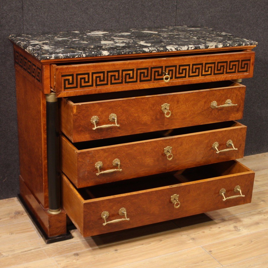 Elegant 20th Century Empire Style Chest Of Drawers-photo-4