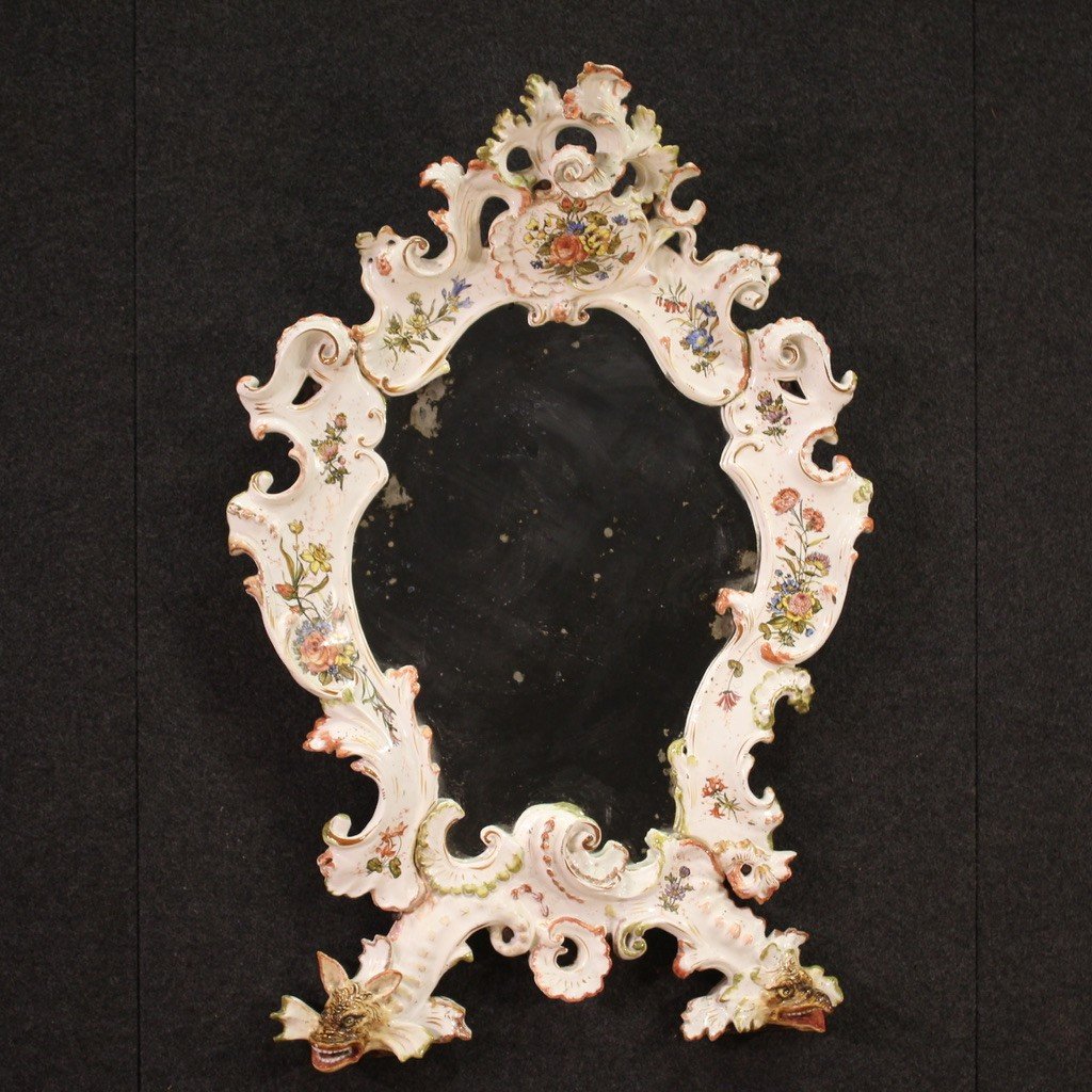 Great 20th Century Ceramic Mirror