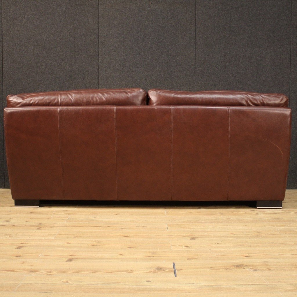 Large Leather Italian Sofa-photo-5