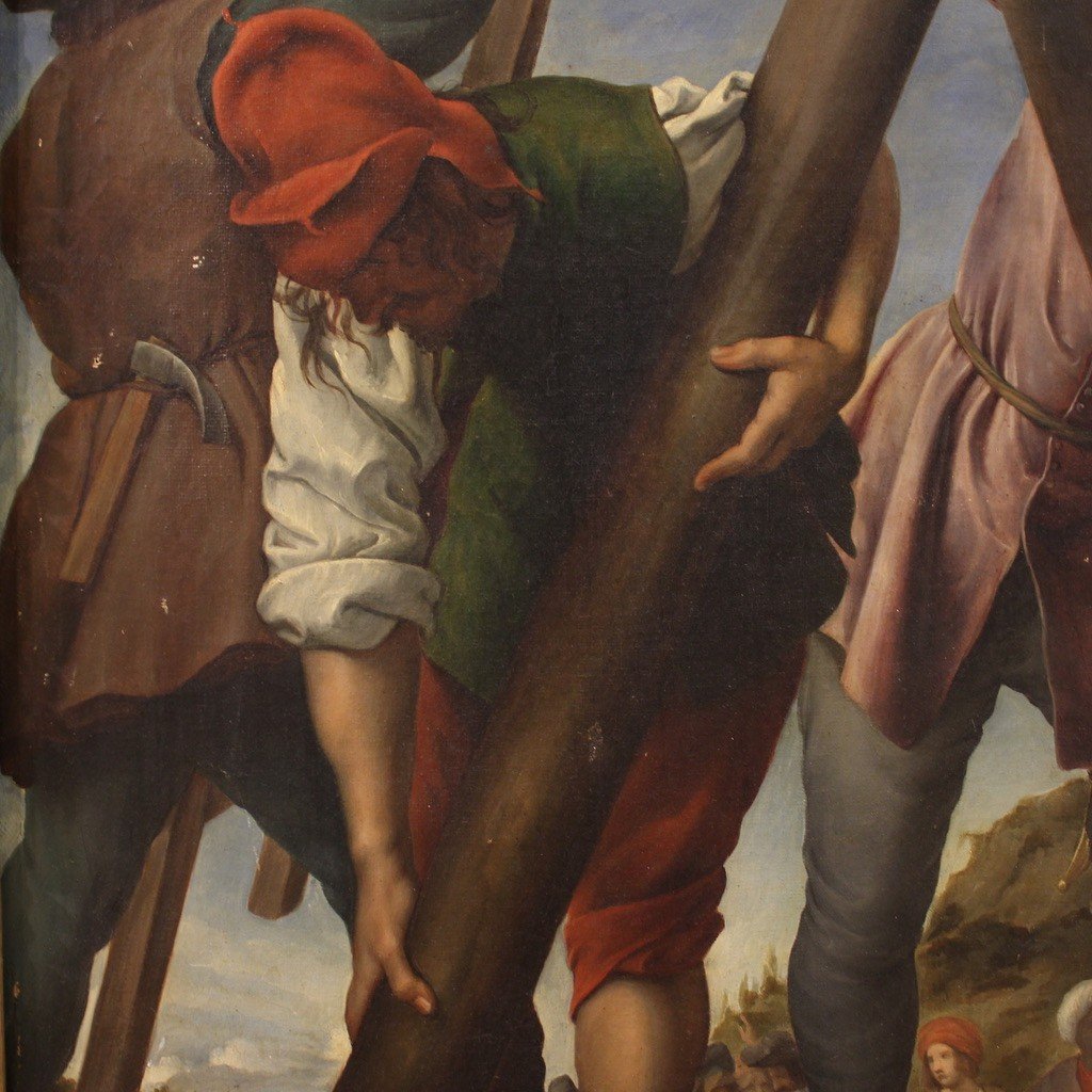 Great 19th Century Italian Painting, The Martyrdom Of Saint Andrew-photo-8