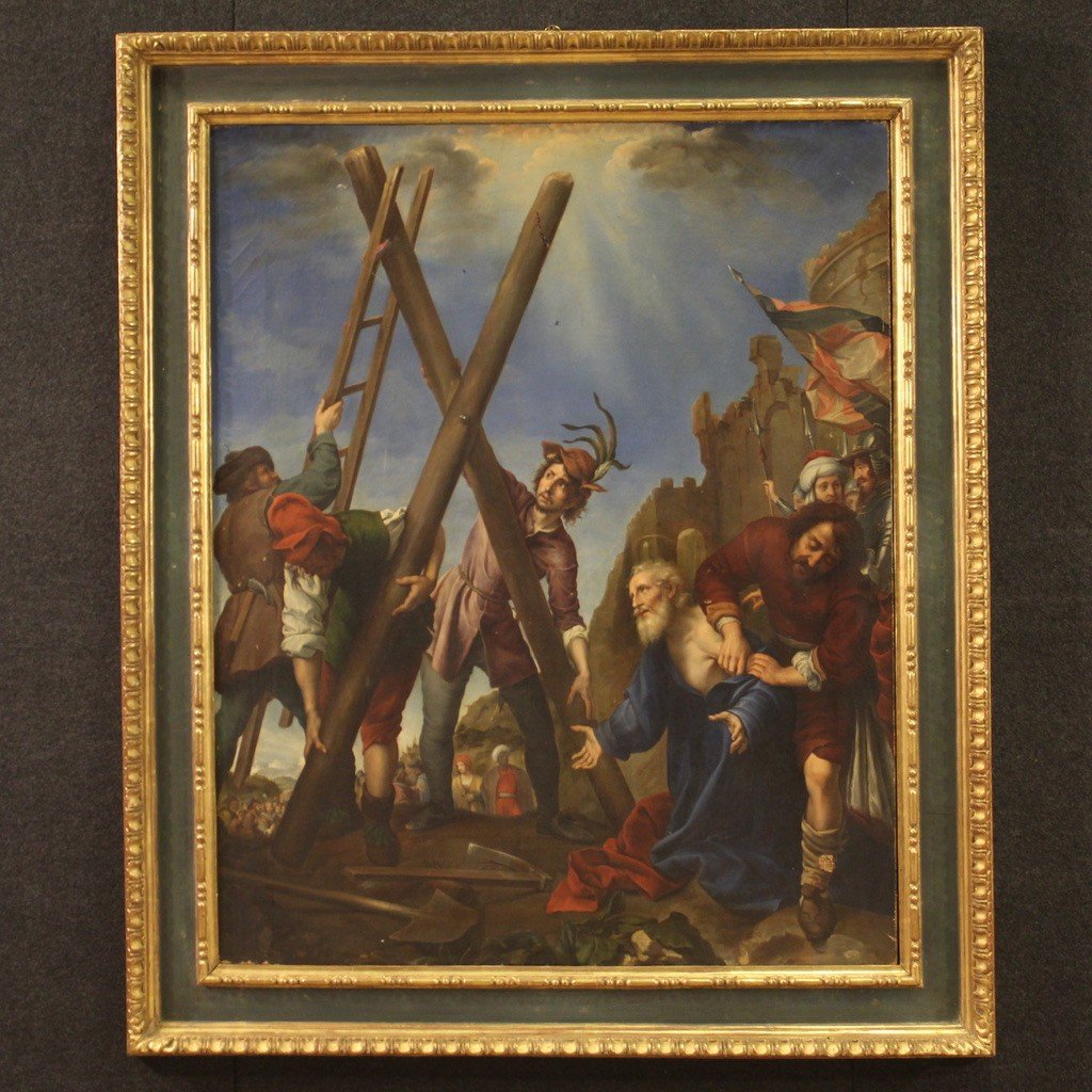 Great 19th Century Italian Painting, The Martyrdom Of Saint Andrew