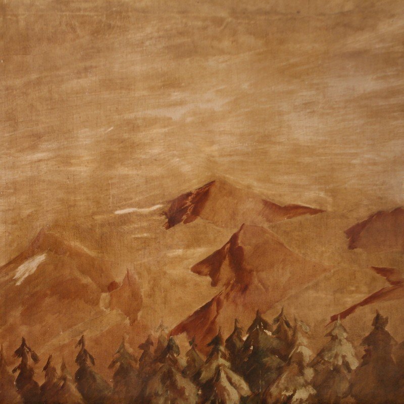 Spanish Painting Landscape With Mountains-photo-3