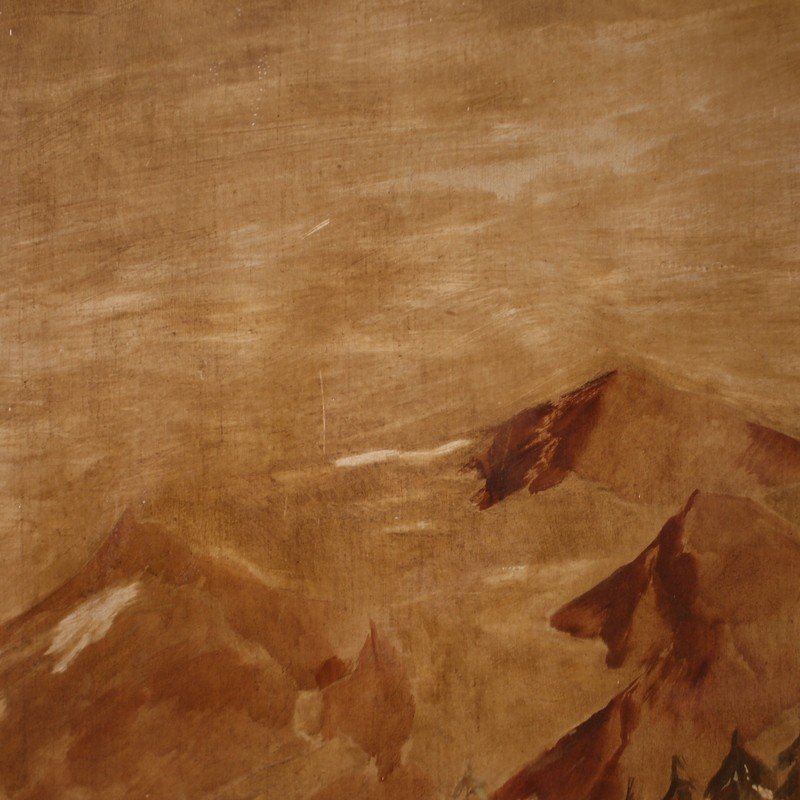 Spanish Painting Landscape With Mountains-photo-2