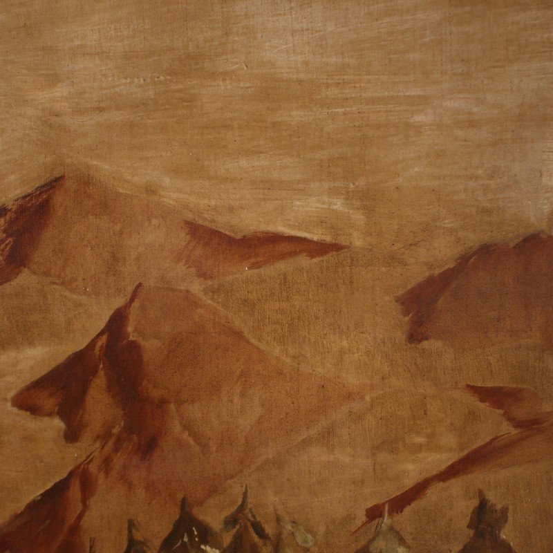 Spanish Painting Landscape With Mountains-photo-8