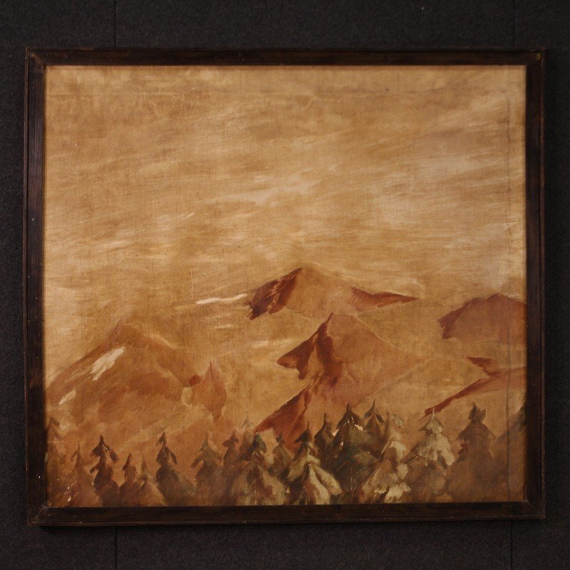 Spanish Painting Landscape With Mountains