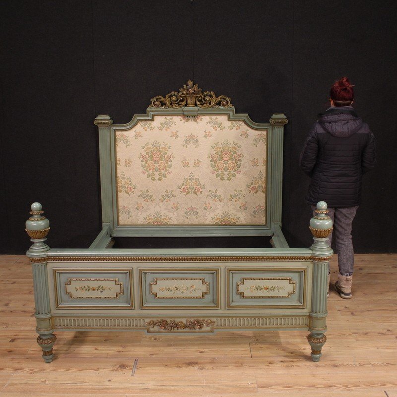 Lit Double Laqué De Style Louis XVI-photo-2