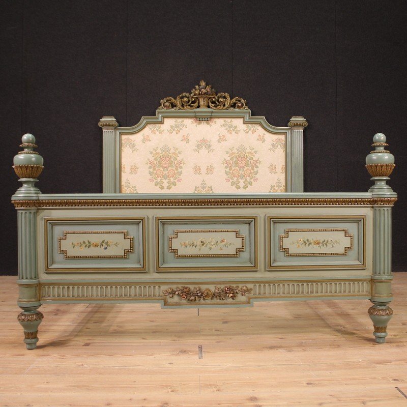 Lit Double Laqué De Style Louis XVI-photo-3