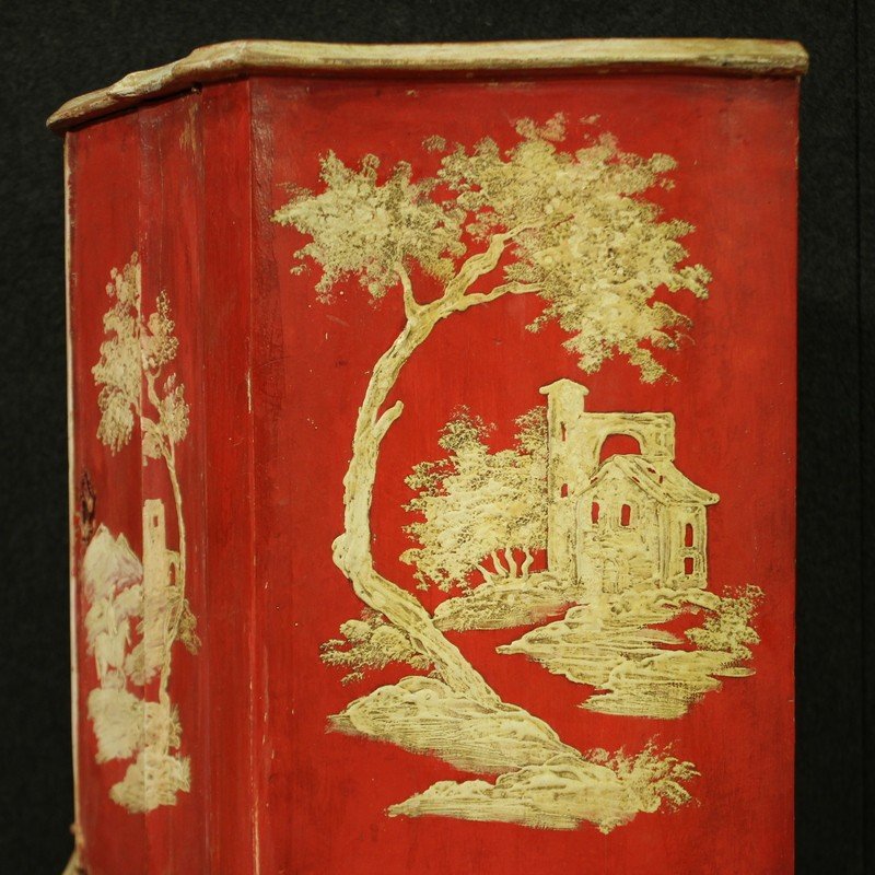 Venetian Lacquered And Painted Sideboard From The 20th Century-photo-2